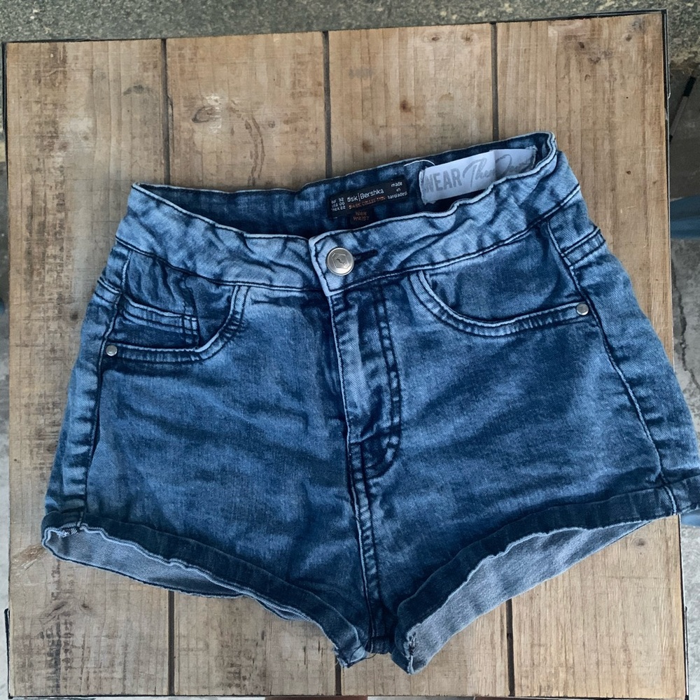 Jean Shorts High Waisted Bershka